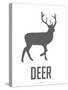 Deer Black-NaxArt-Stretched Canvas