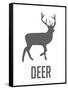 Deer Black-NaxArt-Framed Stretched Canvas