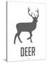 Deer Black-NaxArt-Stretched Canvas