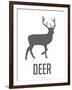 Deer Black-NaxArt-Framed Art Print