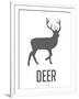 Deer Black-NaxArt-Framed Art Print