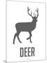 Deer Black-NaxArt-Mounted Art Print
