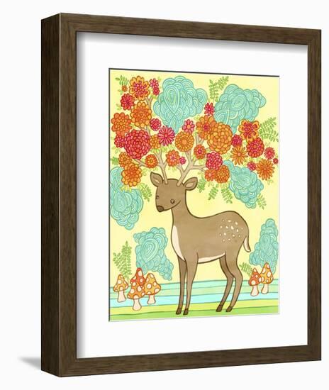 Deer Bloom-My Zoetrope-Framed Art Print