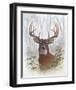 Deer Buck Portrait-Ron Jenkins-Framed Art Print