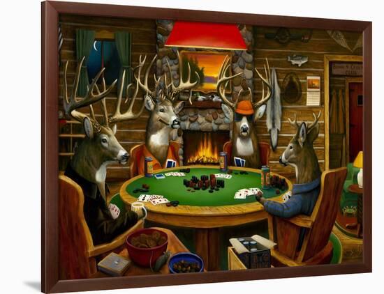 Deer Camp-Leo Stans-Framed Art Print