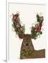 Deer, Candy Cane Wreath-Fab Funky-Framed Premium Giclee Print