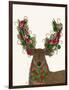 Deer, Candy Cane Wreath-Fab Funky-Framed Premium Giclee Print