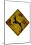 Deer Crossing Hunting Sign-null-Mounted Poster
