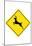 Deer Crossing Sign Poster-null-Mounted Poster