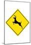 Deer Crossing Sign Poster-null-Mounted Poster