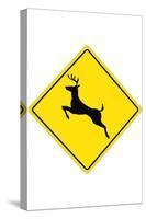 Deer Crossing-null-Stretched Canvas