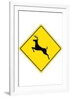 Deer Crossing-null-Framed Art Print