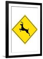 Deer Crossing-null-Framed Art Print