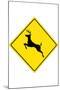 Deer Crossing-null-Mounted Art Print