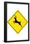 Deer Crossing-null-Framed Poster