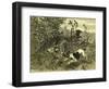 Deer Dog Hunt Austira 1891-null-Framed Premium Giclee Print