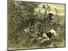 Deer Dog Hunt Austira 1891-null-Mounted Premium Giclee Print