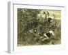 Deer Dog Hunt Austira 1891-null-Framed Giclee Print