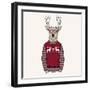 Deer Dressed up in Pullover-Olga_Angelloz-Framed Art Print