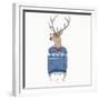 Deer Dressed up in Pullover-Olga_Angelloz-Framed Premium Giclee Print