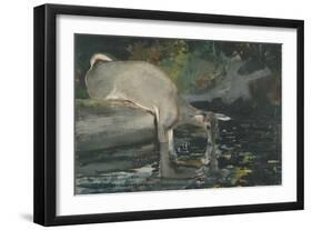 Deer Drinking, 1892-Winslow Homer-Framed Giclee Print