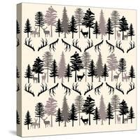 Deer Forest BT-Erin Clark-Stretched Canvas