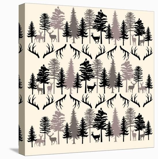 Deer Forest BT-Erin Clark-Stretched Canvas