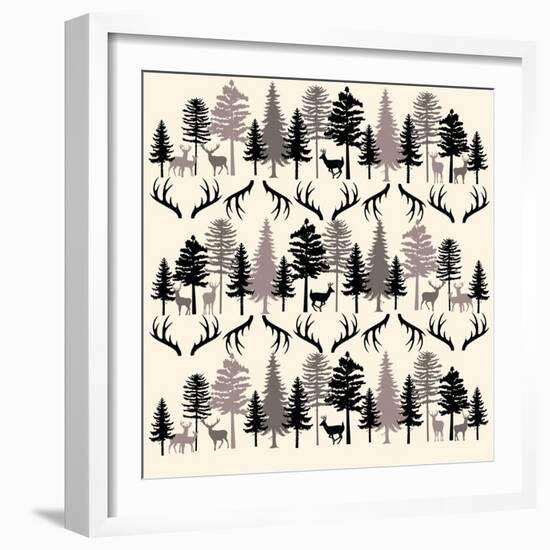 Deer Forest BT-Erin Clark-Framed Giclee Print