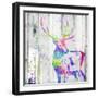 Deer Gaze Colorful-OnRei-Framed Art Print