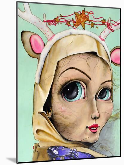 Deer Girl-Coco Electra-Mounted Art Print