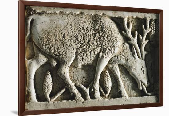 Deer Grazing, Ivory Panel from Arslan Tash, Syria, 8th Century BC-null-Framed Giclee Print