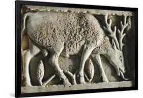 Deer Grazing, Ivory Panel from Arslan Tash, Syria, 8th Century BC-null-Framed Giclee Print