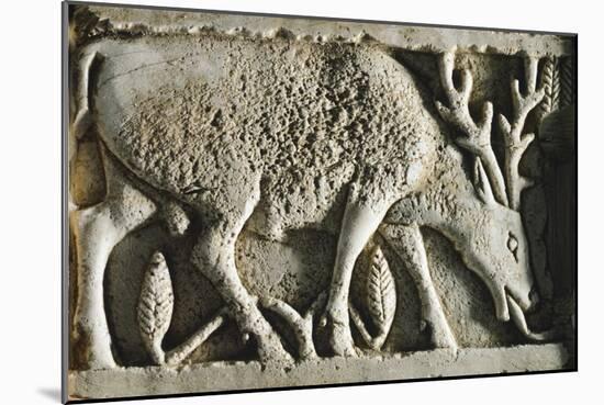 Deer Grazing, Ivory Panel from Arslan Tash, Syria, 8th Century BC-null-Mounted Giclee Print
