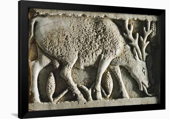 Deer Grazing, Ivory Panel from Arslan Tash, Syria, 8th Century BC-null-Framed Giclee Print