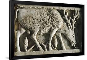 Deer Grazing, Ivory Panel from Arslan Tash, Syria, 8th Century BC-null-Framed Giclee Print