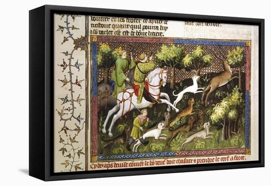 Deer Hunt, 15th Century-null-Framed Stretched Canvas