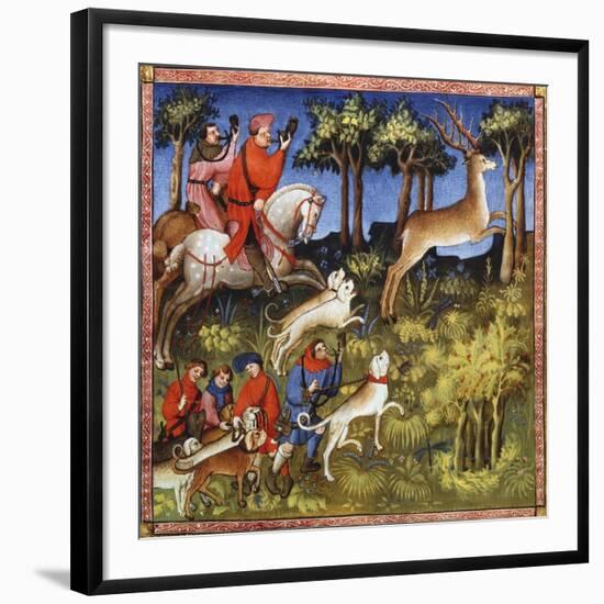 Deer Hunt, 15th Century-null-Framed Giclee Print