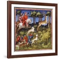 Deer Hunt, 15th Century-null-Framed Giclee Print