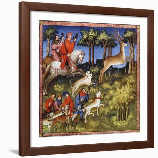 Deer Hunt, 15th Century-null-Framed Giclee Print