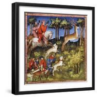 Deer Hunt, 15th Century-null-Framed Giclee Print
