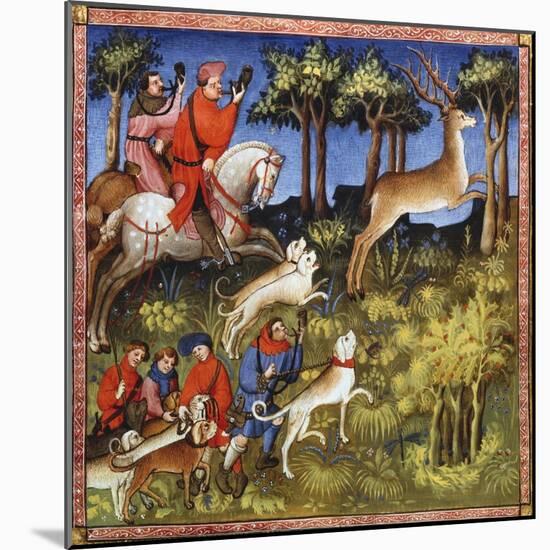 Deer Hunt, 15th Century-null-Mounted Giclee Print