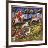 Deer Hunt, 15th Century-null-Framed Giclee Print