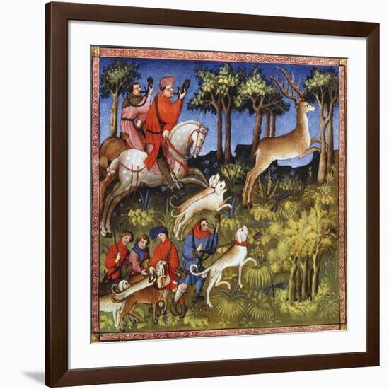 Deer Hunt, 15th Century-null-Framed Giclee Print