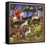 Deer Hunt, 15th Century-null-Framed Stretched Canvas