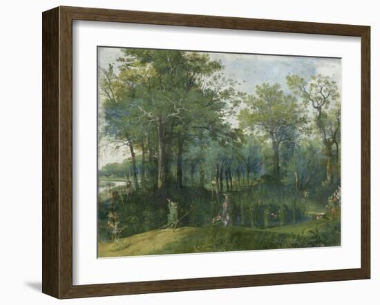 Deer Hunt in Marshy Undergrowth-Niederländischer Meister-Framed Giclee Print