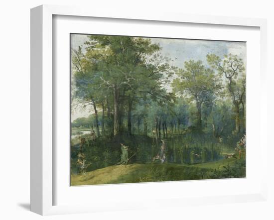 Deer Hunt in Marshy Undergrowth-Niederländischer Meister-Framed Giclee Print