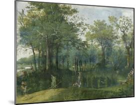Deer Hunt in Marshy Undergrowth-Niederländischer Meister-Mounted Giclee Print