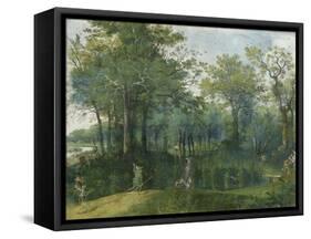 Deer Hunt in Marshy Undergrowth-Niederländischer Meister-Framed Stretched Canvas