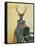 Deer in Blue Dress-Fab Funky-Framed Stretched Canvas