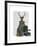 Deer in Blue Dress-Fab Funky-Framed Art Print